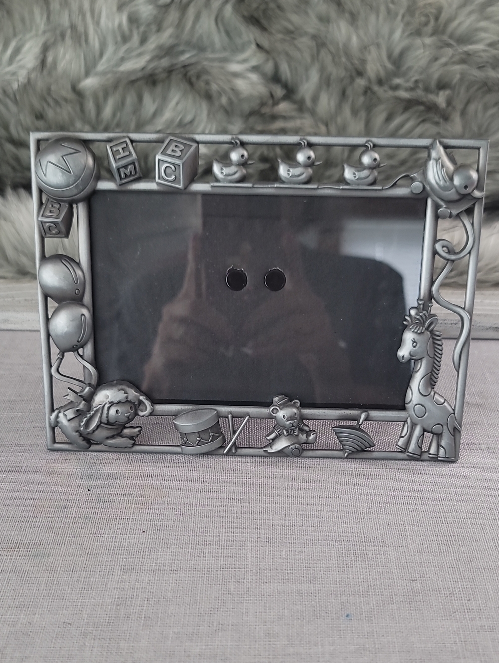 Pewter Color Baby Toy-Themed Picture Frame - Unknown Brand